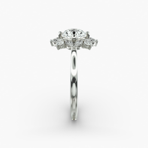 Anillo Halo de Lujo Inspirado en Diseñadores, Acabado Brillante, Joyería Elegante para Mujer, Estilo Personal Moderno, Idea de Regalo - Product Image 4