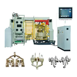 Equipamento de fundição de metal Quanzhou, máquina de fundição de cobre, máquina de fundição totalmente automática horizontal com braço robótico