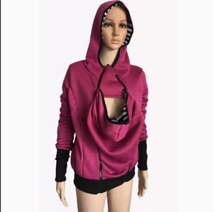<span class=keywords><strong>Felpa</strong></span> <span class=keywords><strong>con</strong></span> Cappuccio in Velluto Caldo per Donne in Gravidanza, Taglia S-3XL, <span class=keywords><strong>con</strong></span> Tasca Porta Bebè, Giacca Invernale <span class=keywords><strong>con</strong></span> Zip - Product Image 5