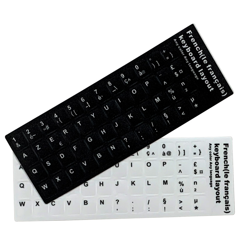 Высокое качество ПВХ матовый материал Ноутбук Французский клавиатура наклейки ноутбук