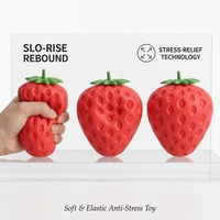 Jouet anti-stress souple en forme de fraise en TPR, jouet de simulation de fruit pour enfants, cadeau