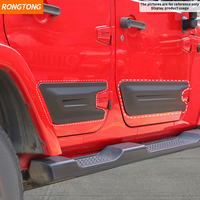 Plaque de protection anti-rayures de la carrosserie de la voiture 4PC Bande anti-frottement de la jupe latérale de la porte pour Jeep Wrangler JK JKU 2012-2017