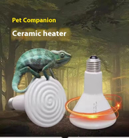 Source de chaleur céramique fiable, lampe LED avec douille E27, alimentation CA, modèle A19 pour dragons barbus, chauffage infrarouge pour animaux de compagnie