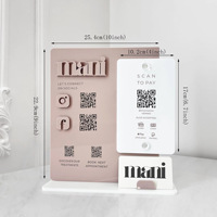 Panneau de table personnalisé en acrylique, plaque Facebook, panneau de médias sociaux pour entreprise, panneau QR en acrylique pour décorations de mariage écologiques