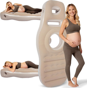 Almohada Inflable para <span class=keywords><strong>Embarazo</strong></span> con Aberturas Abdominales y para la <span class=keywords><strong>Cabeza</strong></span>, Colchón para Aliviar el <span class=keywords><strong>Dolor</strong></span> de Espalda y Cadera para Mujeres Embarazadas, Masaje Portátil de PVC - Product Image 1