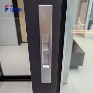 Fuson 전문 제조 업체 이중 유약 현대 욕실 인테리어 알루미늄 슬림 프로필 유리 슬라이드 도어 - Product Image 2