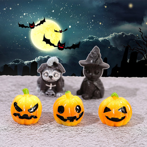 Adornos de Halloween en miniatura con forma de calabaza, resinas sintéticas, decoración interior - Product Image 2