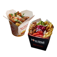 Boîte d'emballage personnalisée pour la restauration rapide à emporter : Hot-dogs, frites, viande grillée allemande/turque, et doner kebab en papier