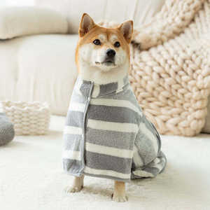 Peignoir de bain confortable pour animaux de compagnie du fabricant, livraison rapide, ensembles de toilettage doux et absorbants, peignoir gris pour chien et chat, nettoyage et bain pour animaux de compagnie - Product Image 5