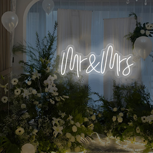 Spedizione gratuita Mr. & Mrs. insegna nuziale al Neon segno di matrimonio al Neon segno di decorazione della stanza del matrimonio pannello pubblicitario USA magazzino - Product Image 6