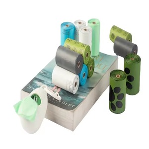 Sacs à déjections canines de haute qualité 100% sans plastique en amidon de maïs PLA PBAT Compostables Écologiques Certifiés ASTM D6400 Déchets canins - Product Image 3