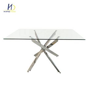 Chất lượng cao hiện đại đắt tiền celar Tempered Glass hình chữ nhật bàn ăn cho Home/restautant/cafe - Product Image 3