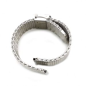 Bracelet de montre en acier inoxydable à mailles, boucle double verrouillage, épaisseur de ligne 1.0, 18 20 22 24 mm - Product Image 4