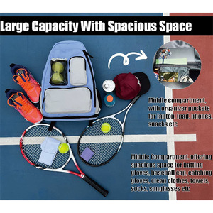 Raquettes et chaussures de tennis personnalisées en usine, sacs de tennis avec porte-raquettes, grand sac à dos de sport pour le tennis - Product Image 5