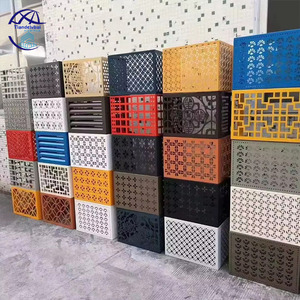 Noir gris perforé gravé métal découpé au laser couleur personnalisée en aluminium <span class=keywords><strong>climatiseur</strong></span> couverture fabricant AC couverture - Product Image 6