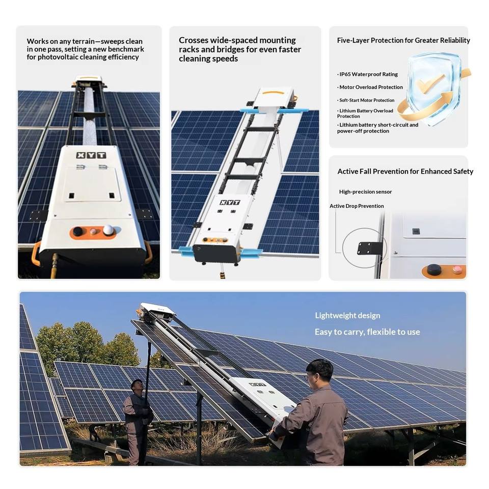 Solar Panel Cleaning Robot Wholesale Modular PV Cleaner with ...