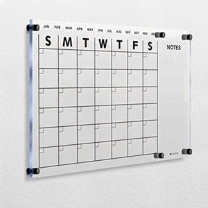 Hot Sales Weekly Monthly Planner Portable Reusable Clear Acrylic Sheet Whiteboard for Calendar Fridge Magnetic Dry <b>Erase</b> Board - Product Image 1