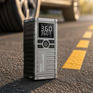 Avviatore di Emergenza con Gonfiatore Pneumatici, Display Digitale, 8000mAh, Doppio Circuito Indipendente, Protezione BMS, Accessori per Veicoli, Strumenti Elettronici - Product Image 1