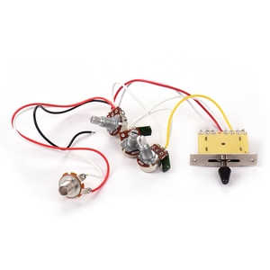 ชุดสายไฟกีตาร์ไฟฟ้าแบบเปลี่ยนได้ พร้อมสวิตช์ปรับระดับเสียง 1 ตัว ปรับโทนเสียง 2 ตัว แจ็ค 1 ตัว ตัวต้านทาน 500K สวิตช์แบบ 5 ทาง สำหรับกีตาร์ <span class=keywords><strong>Stratocaster</strong></span> - Product Image 2