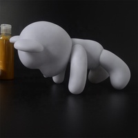 Artisanat Produit DIY Peinture Fluide Ours Creative Décorations Pour La Maison À La Main Poupée Figurine Jouets Cadeau pour Anniversaire Saint Valentin