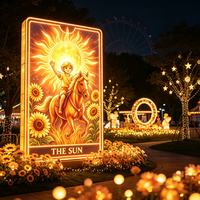 Maßgefertigte Riesige Tarot-Landschaftslaterne Dekorative Außenbeleuchtung für Garten, Park und Veranstaltungen