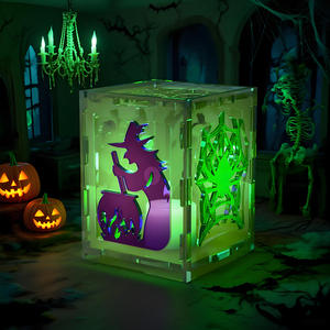 KK746ผีสยองขวัญฮาโลวีนค้างคาวแม่พิมพ์ซิลิโคนชุดยิปซั่มเรซิน DIY รูปทรงสี่เหลี่ยมแสงอารมณ์ของตกแต่งงานปาร์ตี้ที่น่ากลัว - Product Image 3