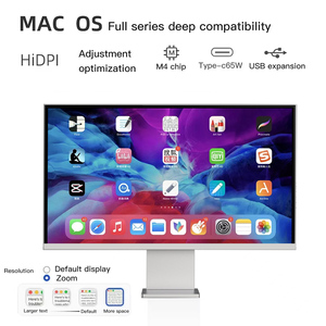 Moniteur de bureau professionnel 27 pouces 4K IPS 120Hz à bords fins sur quatre côtés en alliage d'aluminium CNC, haute définition, faible lumière bleue pour la protection des yeux - Product Image 5