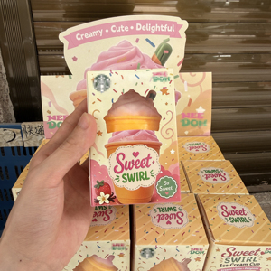 Jouet Squishy NeeDoh Star Nice Cream Cone à Montée Lente, Jouet Sensoriel Anti-Stress en Forme de Cornet de Crème Glacée à Presser – Vente Chaude - Product Image 3