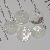 Boutons de chemise en nacre Troca Shell personnalisés 4 trous naturels durables avec nom gravé Style de tige de marque