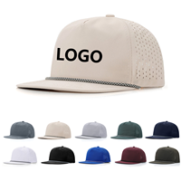 Gorra de Golf Personalizada de Verano, de Secado Rápido, Deportiva, con Cierre a Presión, con Cuerda, Transpirable, Ajustable, Unisex, de 5 Paneles, con Visera Plana