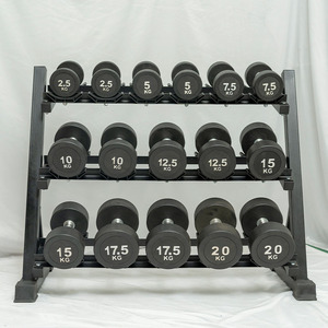 Support de Rangement Pliable en Métal pour Haltères et Kettlebells, Multifonctionnel, pour Salle de Sport à Domicile et Usage Commercial, Étagère de Gymnastique Noire Unisexe - Product Image 3
