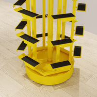 Yihe personnalisé moderne mode 360 degrés rotatif étagère à chaussures autoportant plat baskets présentoirs avec étagère de rangement en métal