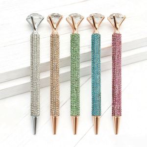 Promotional Metal Ballpoint <b>Pens</b> with Diamond Inlays Creative Signature <b>Pen</b> Custom <b>Pens</b> for Students and Corporate Advertising - Product Image 1