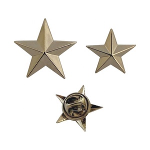 Spilla personalizzata in metallo a forma di stella 3d con placcatura in argento dorato, spilla a stella a cinque punte distintivo 4 luglio Memorial Day veterani - Product Image 6