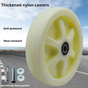 Roues pivotantes avec frein en TPR/Nylon de 3 à 8 pouces pour chariot à plateau, chariot à main, remorque - Product Image 2