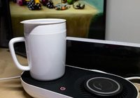 Refroidisseur et chauffe-boissons de bureau 3 en 1 PT-502 avec chargeur sans fil, gadget électronique intelligent Peltier pour le bureau et la maison