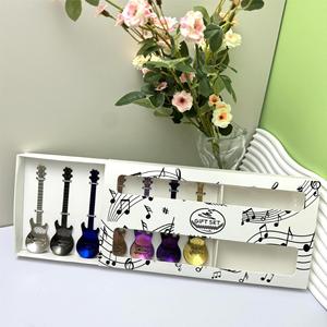 Guitar Shape Stainless Steel Spoon Set 7pcs Reusable <b>Drinkware</b> <b>Accessory</b> For Coffee Tea Dessert Stirring - Product Image 4