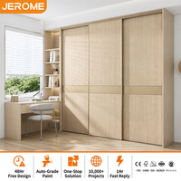Meubles de chambre à coucher modernes, armoires de rangement pour vêtements, placards en bois de chêne avec portes coulissantes, placard modulaire avec table intégrée