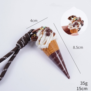 Örgülü İp 3D Reçine Meyve Şekilli Çilek Mango Dondurma Anahtarlık Çubuklu Dondurma Meyveleri Minyatür Simülasyon Küçük Gıda Anahtarlıkları - Product Image 6