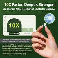 Capsules de Nicotinamide Riboside NAD Haute Pureté, Quercétine Phytosome, Vitamines Liposomales pour l'Énergie et le Soutien Immunitaire, 90 Gélules Molles