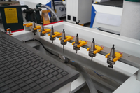 Máquina CNC multifuncional de 4 ejes con husillo oscilante automático para tallado de madera y servomotor para fabricación de muebles