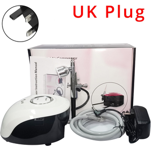 Appareil de beauté professionnel double action, kit aérographe à jet d'oxygène avec compresseur ABS pour artistes et bricolage, hydratation de la peau US/UK - Product Image 6