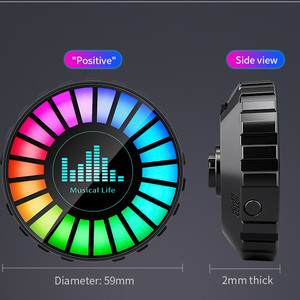 Nouveau diffuseur d'arômes pour voiture à activation vocale avec lumière rythmique, clip de ventilation, lumières RGB 5W 12V, ajustement universel - Product Image 5