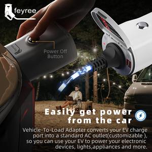 Adaptador Portátil Feyree V2L GBT 16A, Enchufe de Descarga Multifunción para Vehículos Eléctricos con Botón de Parada, Enchufe de Carga AU - Product Image 6