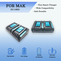Estación de Carga Rápida de Múltiples Puertos para Baterías de Herramientas Eléctricas DC18RD 14.4V/18V Max, Repuesto para MAK
