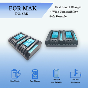 Batterie de remplacement pour outil électrique <span class=keywords><strong>DC18RD</strong></span> 14.4V/18V Max, station de charge rapide multi-ports pour MAK - Product Image 2