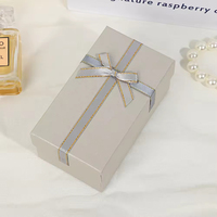 Boîte cadeau personnalisée avec couvercle et base, avec nœud en ruban, pour l'emballage de parfums, de bijoux et de cosmétiques