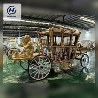 Nouvelle calèche royale électrique de luxe haut de gamme, chariot classique vintage de princesse, structure en acier, transport spécial