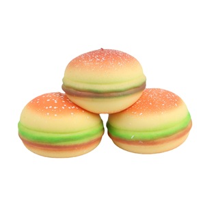 2025 Trend New Wholesale Simulation Food Game Breakfast Vent Toy TPR Flour Burger Vent <b>Ball</b> Pinch Le <b>Stress</b> Relief Toy - Product Image 5