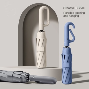 23/27 Inch Ring Buckle Three-fold <b>Automatic</b> Double Folding Business Adult Leisure Increased Wind-resistant Double Bone <b>Umbrella</b> - Product Image 2